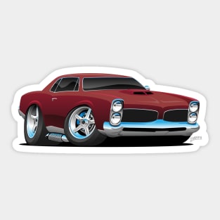 Classic Sixities American Muscle Car Sticker